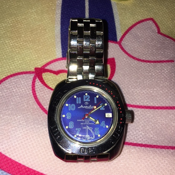 Vostok Amphibian Diver Automatic Wrist Watch 7.5” EUC - Picture 2 of 4